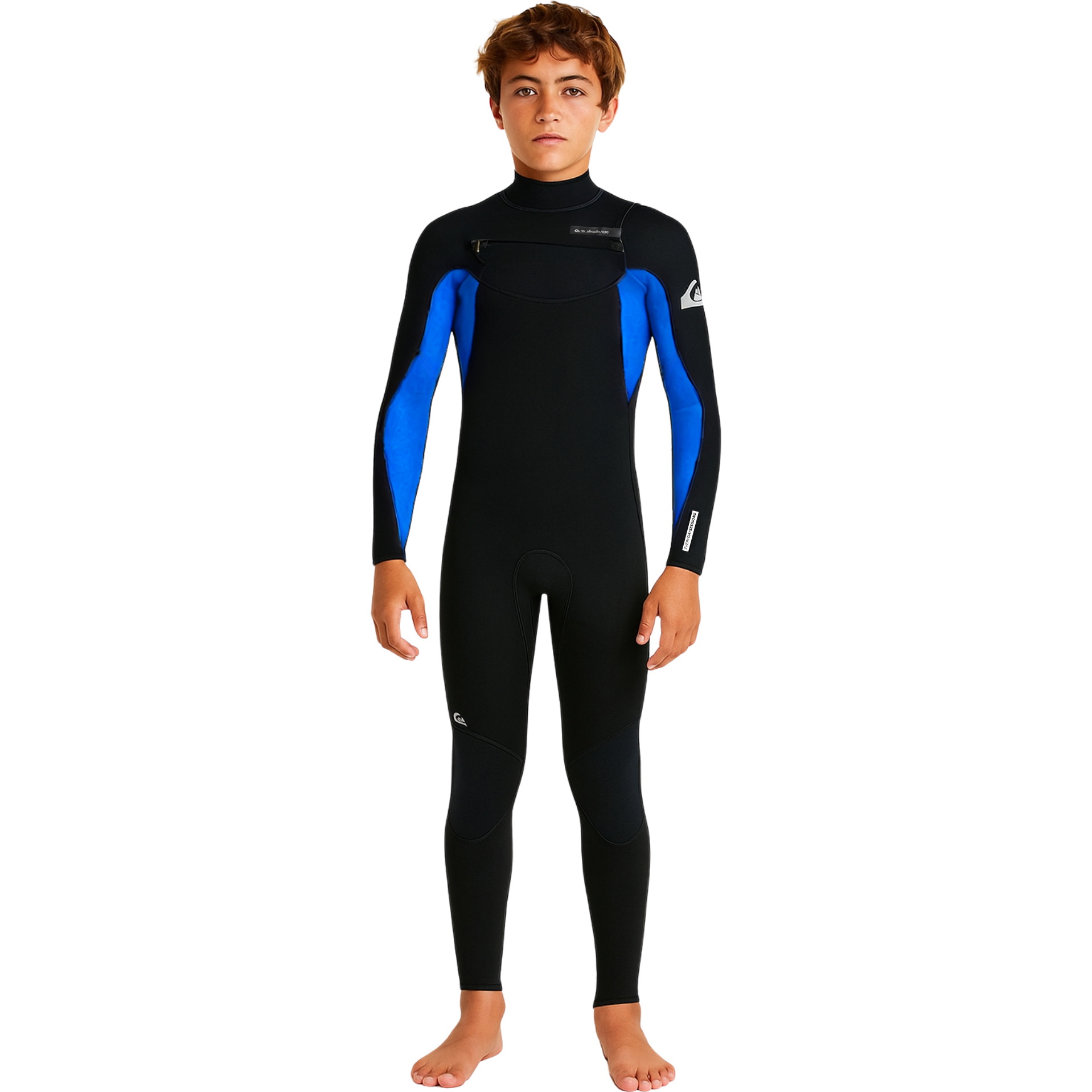 2025 Quiksilver Junior Everyday Sessions 4/3mm Chest Zip Wetsuit 25CW213503 - Electric Blue